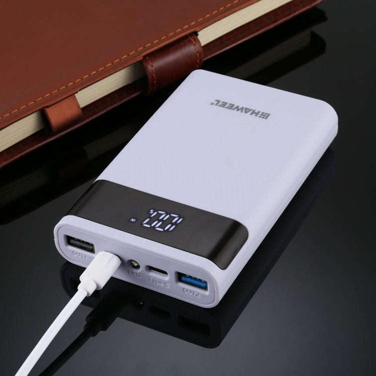 HAWEEL DIY 4x 18650 Battery (Not Included) 12000mAh Dual-way QC Charger Power Bank Shell Box with...
