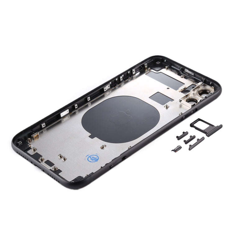 Back Housing Cover with SIM Card Tray & Side keys & Camera Lens for iPhone 11(Black)