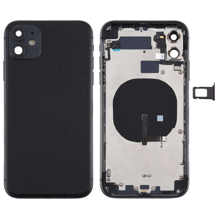Battery Back Cover (with Side Keys & Card Tray & Power + Volume Flex Cable & Wireless Charging Mo...