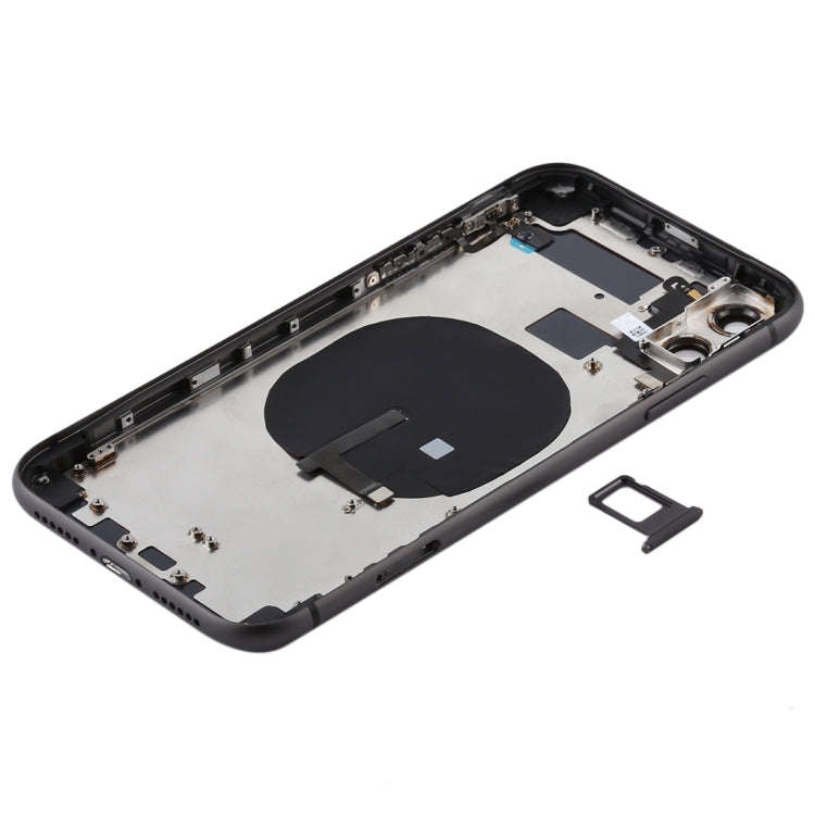 Battery Back Cover (with Side Keys & Card Tray & Power + Volume Flex Cable & Wireless Charging Mo...