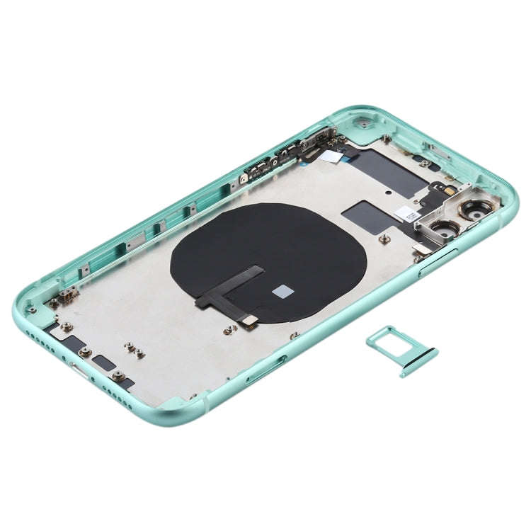 Battery Back Cover (with Side Keys & Card Tray & Power + Volume Flex Cable & Wireless Charging Mo...