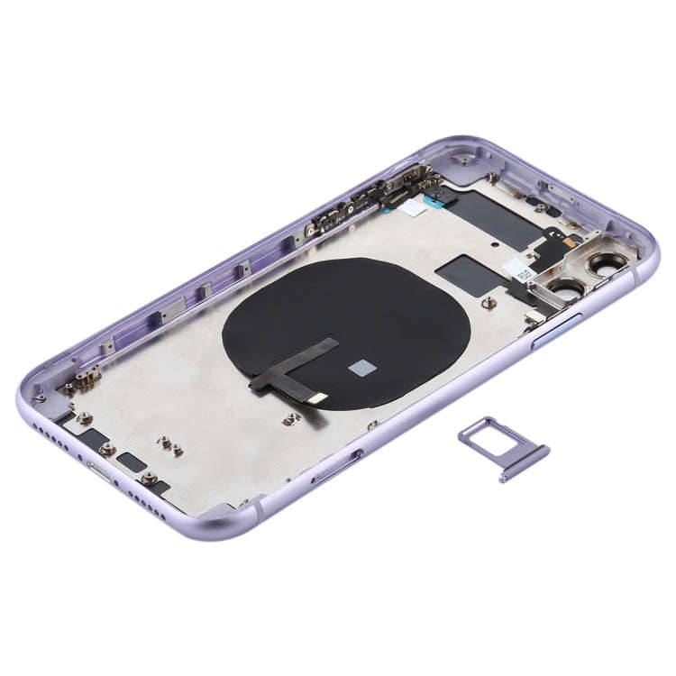 Battery Back Cover (with Side Keys & Card Tray & Power + Volume Flex Cable & Wireless Charging Mo...