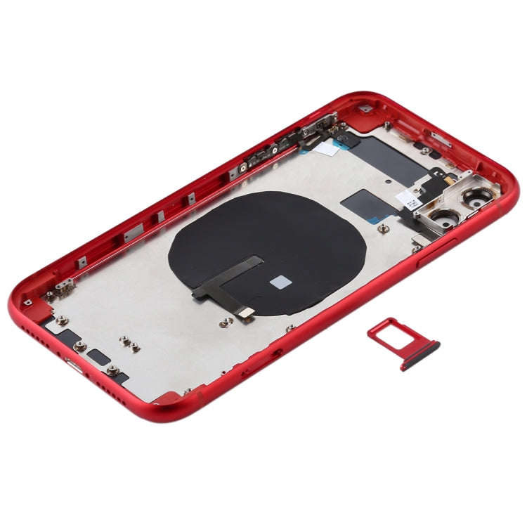 Battery Back Cover (with Side Keys & Card Tray & Power + Volume Flex Cable & Wireless Charging Mo...