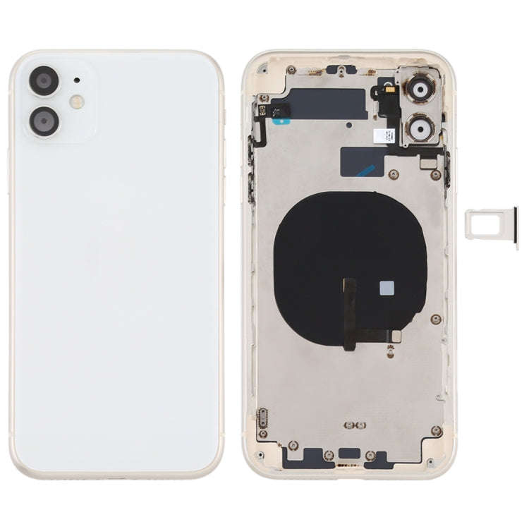 Battery Back Cover (with Side Keys & Card Tray & Power + Volume Flex Cable & Wireless Charging Mo...
