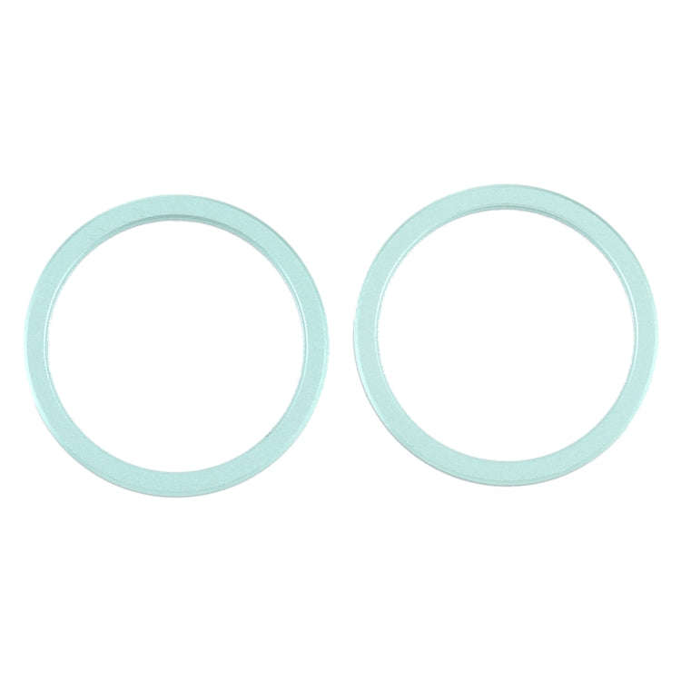 2 PCS Rear Camera Glass Lens Metal Protector Hoop Ring for iPhone 12(Green)