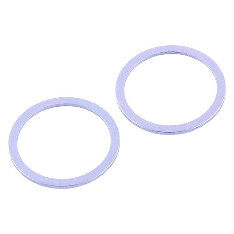 2 PCS Rear Camera Glass Lens Metal Protector Hoop Ring for iPhone 12(Purple)