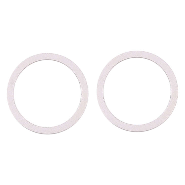 2 PCS Rear Camera Glass Lens Metal Protector Hoop Ring for iPhone 12(White)