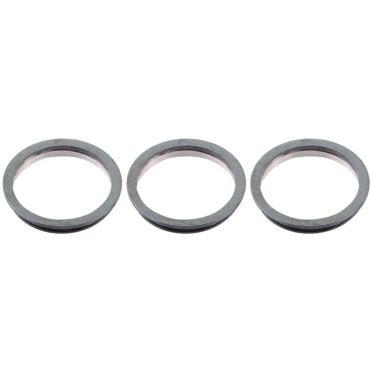 3 PCS Rear Camera Glass Lens Metal Protector Hoop Ring for iPhone 12 Pro(Aqua Blue)