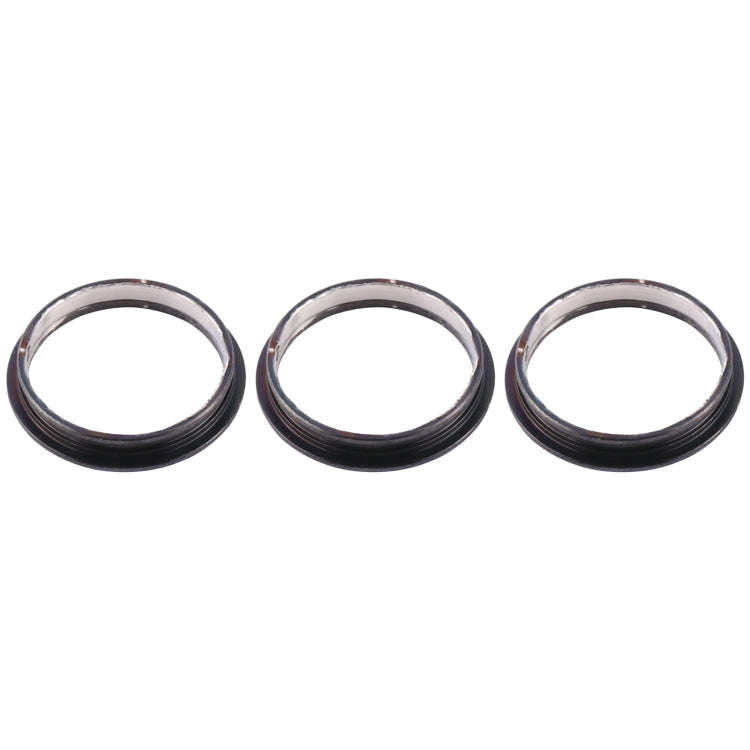 3 PCS Rear Camera Glass Lens Metal Protector Hoop Ring for iPhone 12 Pro(Aqua Blue)