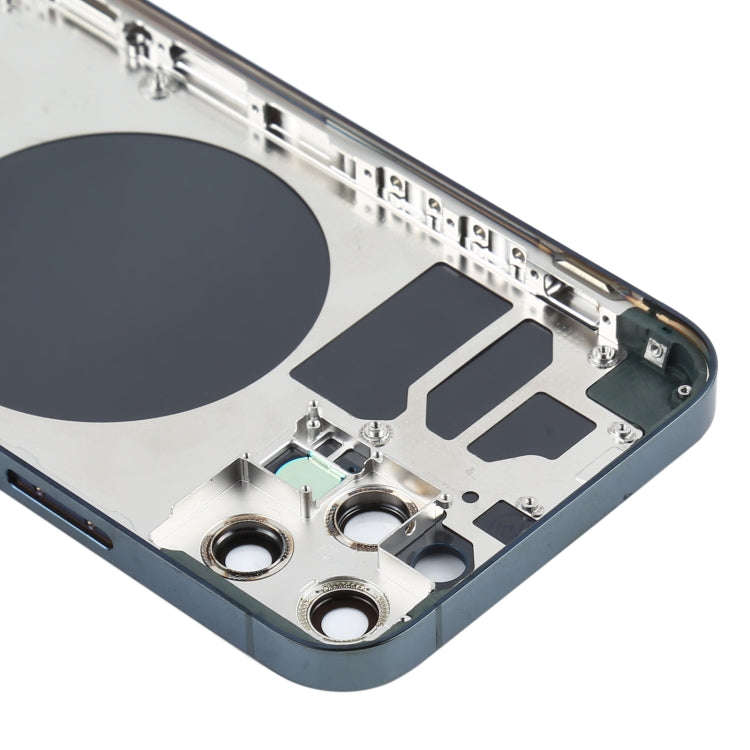 Back Housing Cover with SIM Card Tray & Side  Keys & Camera Lens for iPhone 12 Pro(Blue)