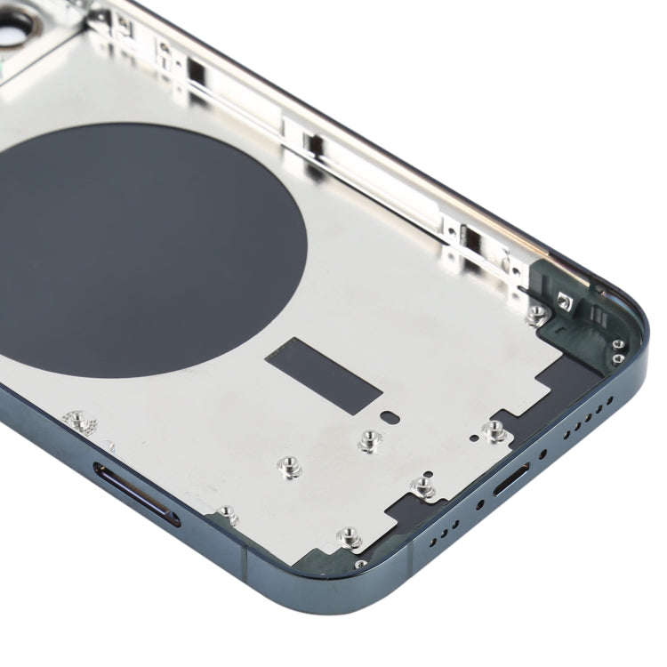 Back Housing Cover with SIM Card Tray & Side  Keys & Camera Lens for iPhone 12 Pro(Blue)