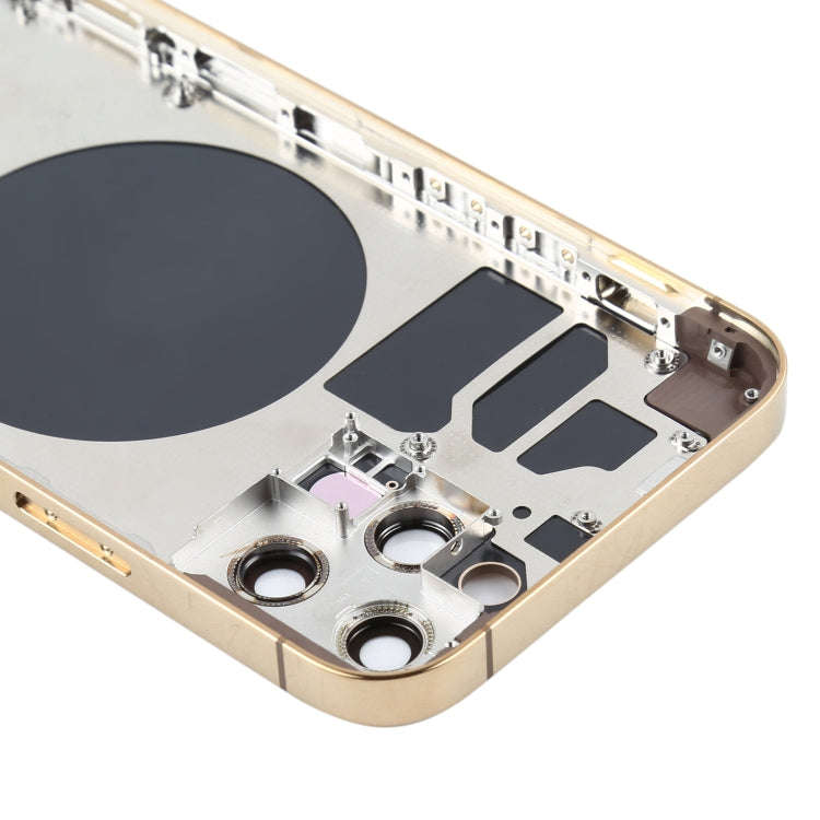 Back Housing Cover with SIM Card Tray & Side  Keys & Camera Lens for iPhone 12 Pro(Gold)