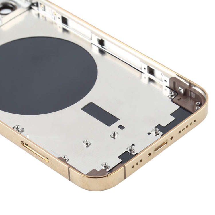 Back Housing Cover with SIM Card Tray & Side  Keys & Camera Lens for iPhone 12 Pro(Gold)