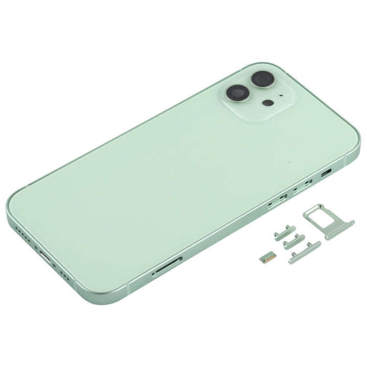 Back Housing Cover with SIM Card Tray & Side  Keys & Camera Lens for iPhone 12(Green)