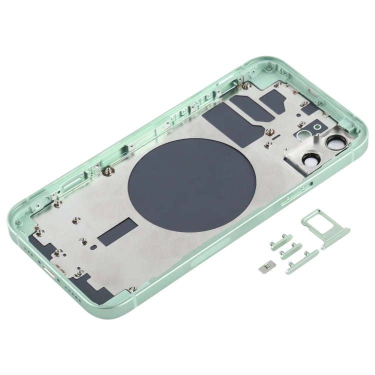 Back Housing Cover with SIM Card Tray & Side  Keys & Camera Lens for iPhone 12(Green)