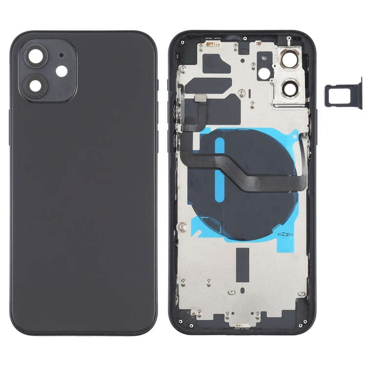 Battery Back Cover (with Side Keys & Card Tray & Power + Volume Flex Cable & Wireless Charging Mo...