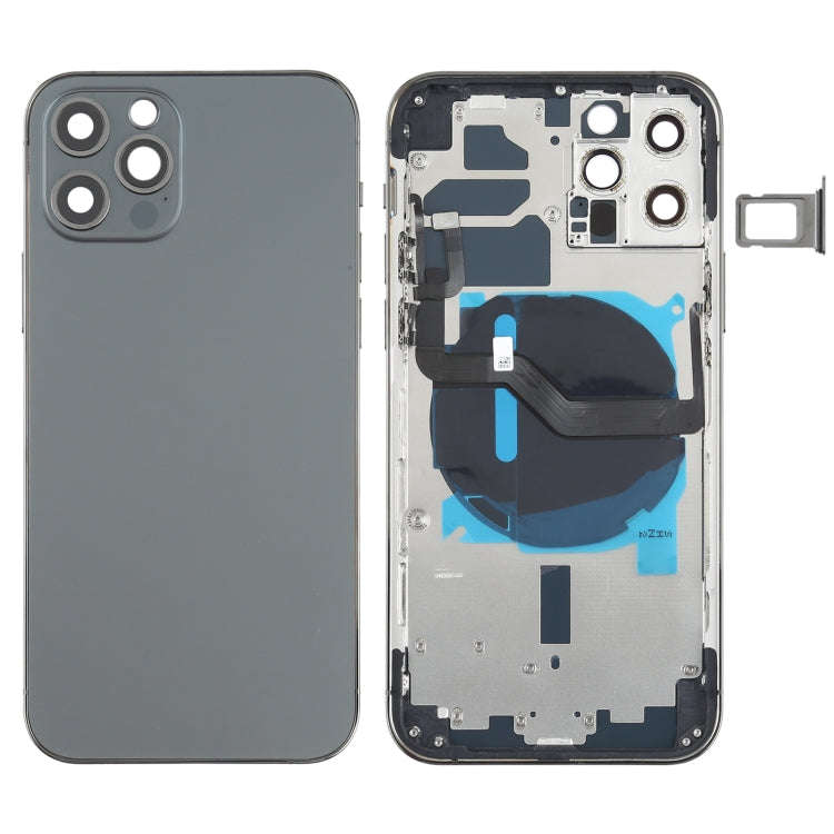 Battery Back Cover (with Side Keys & Card Tray & Power + Volume Flex Cable & Wireless Charging Mo...