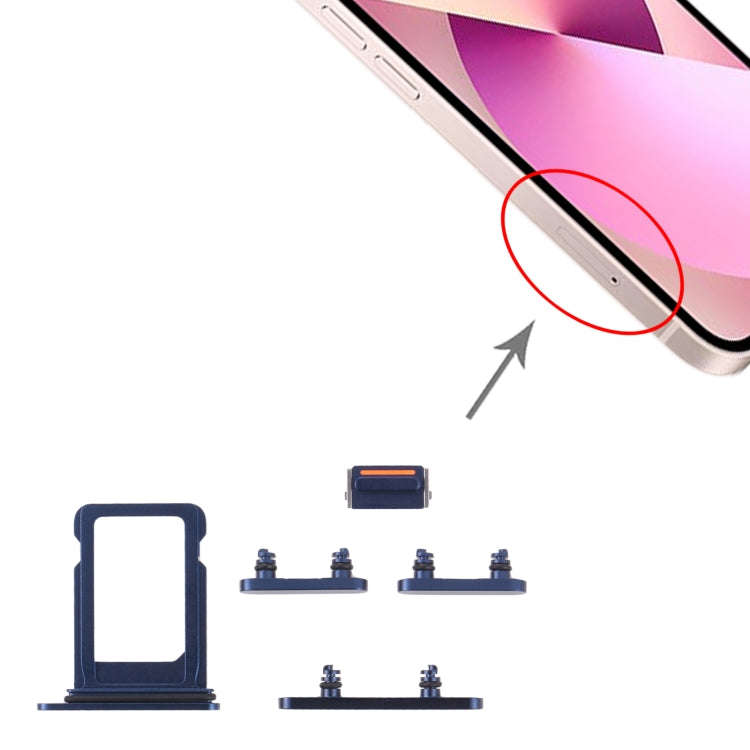 SIM Card Tray + Side Keys for iPhone 13 Mini(Blue)