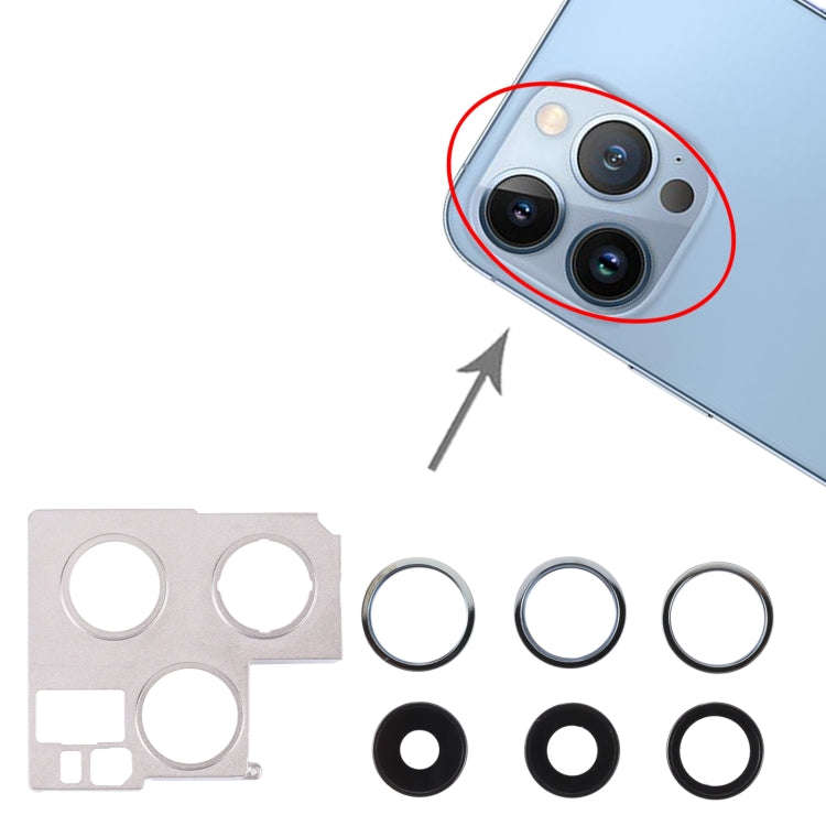 Camera Lens Cover With Retaining Bracket for iPhone 13 Pro (Green)