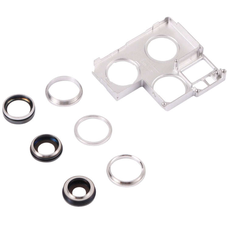 Camera Lens Cover With Retaining Bracket for iPhone 13 Pro(Silver)