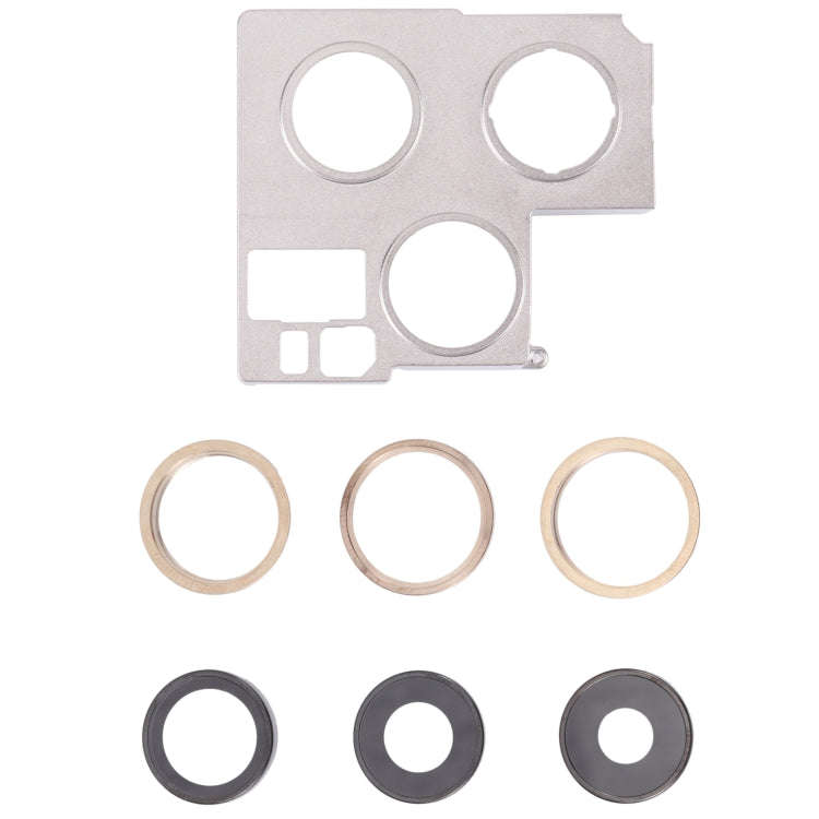 Camera Lens Cover With Retaining Bracket for iPhone 13 Pro Max(Gold)