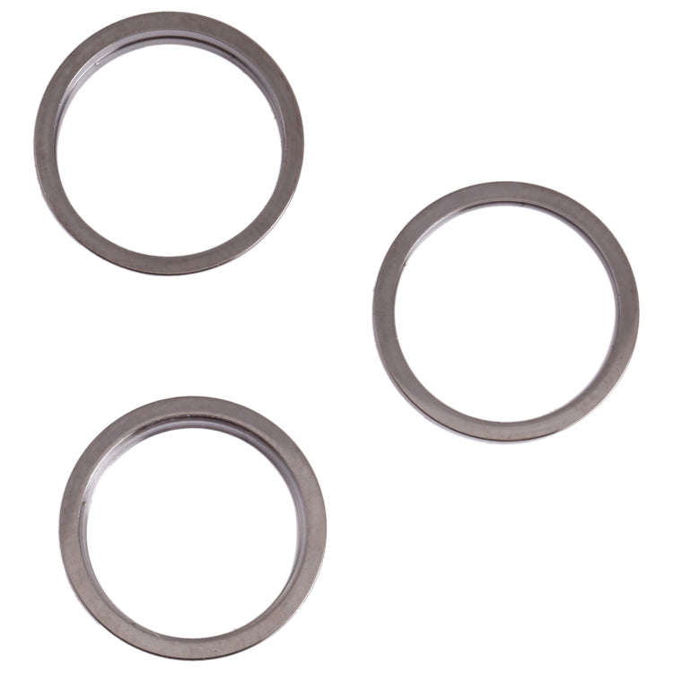 3 PCS Rear Camera Glass Lens Metal Outside Protector Hoop Ring for iPhone 13 Pro Max(Black)