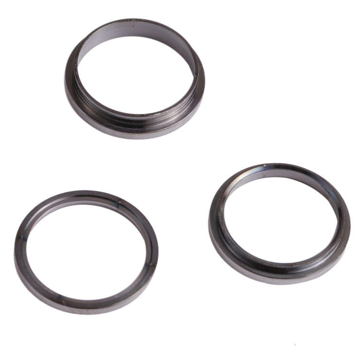 3 PCS Rear Camera Glass Lens Metal Outside Protector Hoop Ring for iPhone 13 Pro Max(Black)