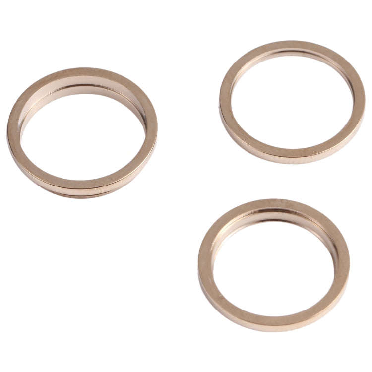 3 PCS Rear Camera Glass Lens Metal Outside Protector Hoop Ring for iPhone 13 Pro(Gold)