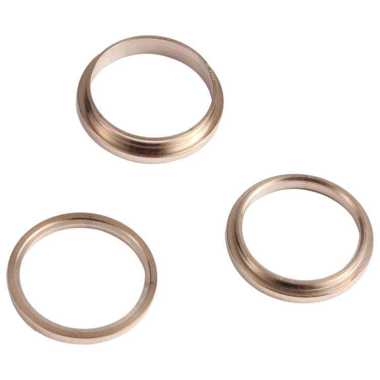 3 PCS Rear Camera Glass Lens Metal Outside Protector Hoop Ring for iPhone 13 Pro(Gold)