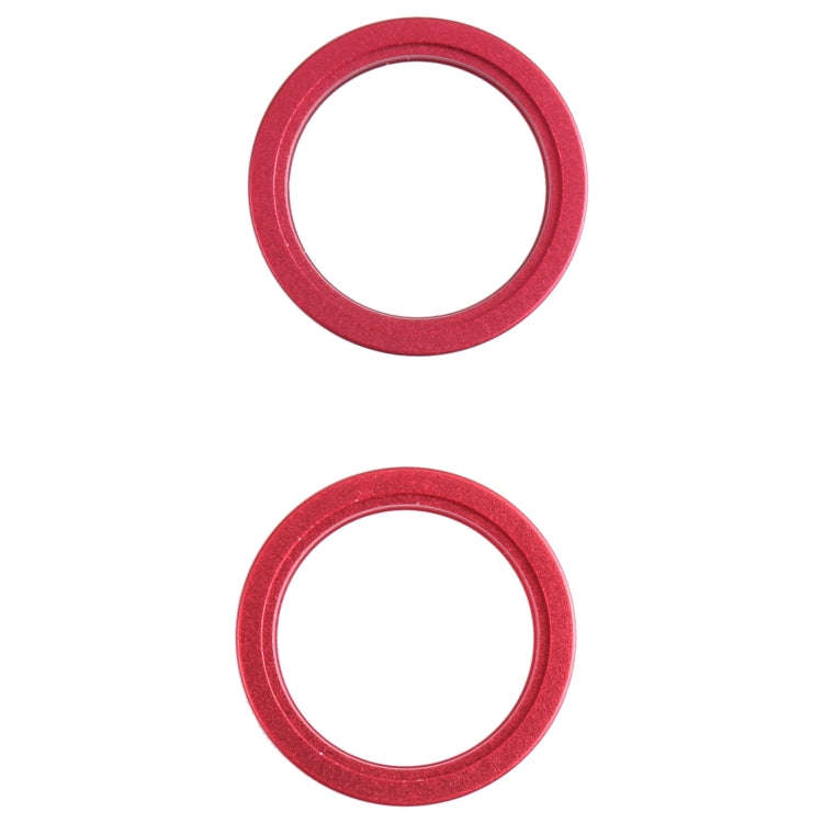 2 PCS Rear Camera Glass Lens Metal Outside Protector Hoop Ring for iPhone 13 mini(Red)