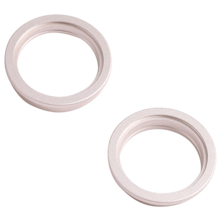 2 PCS Rear Camera Glass Lens Metal Outside Protector Hoop Ring for iPhone 13 mini(White)