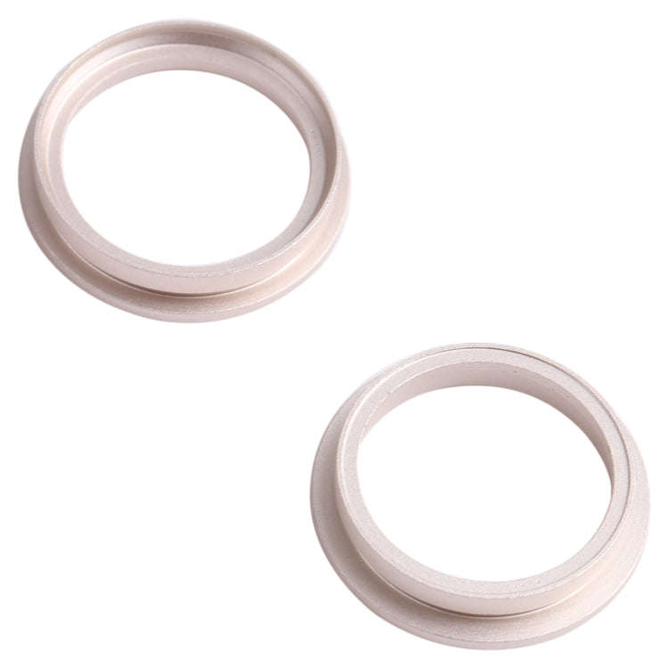 2 PCS Rear Camera Glass Lens Metal Outside Protector Hoop Ring for iPhone 13 mini(White)