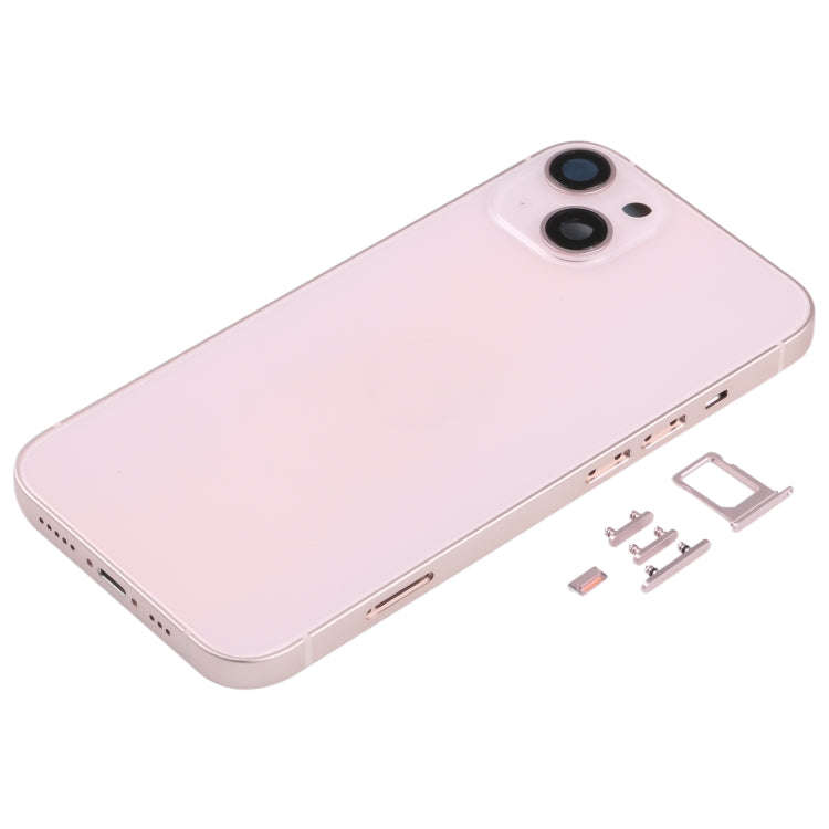 Back Housing Cover with SIM Card Tray & Side  Keys & Camera Lens for iPhone 13(Pink)