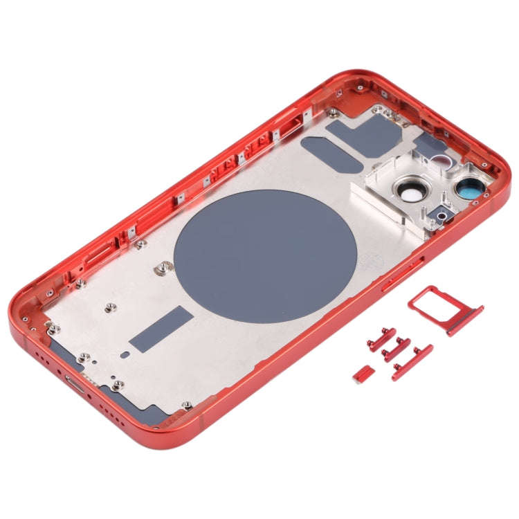 Back Housing Cover with SIM Card Tray & Side  Keys & Camera Lens for iPhone 13(Red)