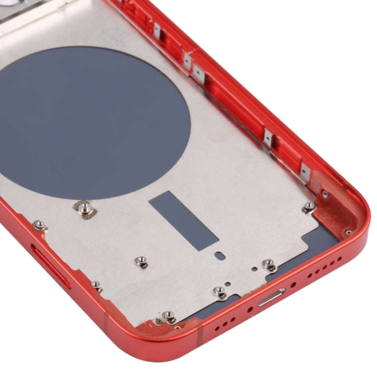 Back Housing Cover with SIM Card Tray & Side  Keys & Camera Lens for iPhone 13(Red)