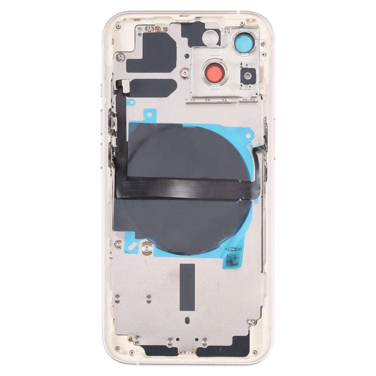 For iPhone 13 Battery Back Cover with Side Keys & Card Tray & Power + Volume Flex Cable & Wireles...