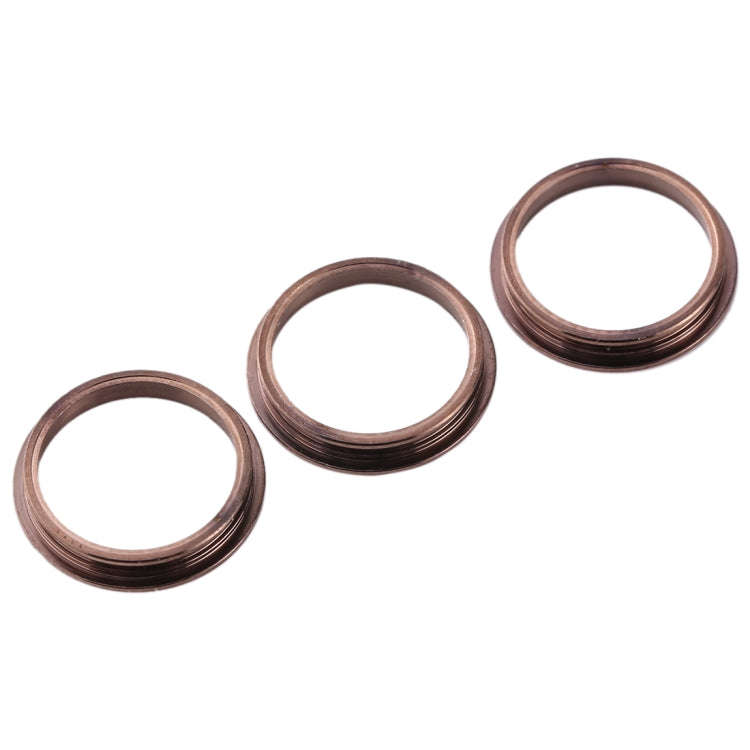3 PCS Rear Camera Glass Lens Metal Protector Hoop Ring for iPhone 11 Pro & 11 Pro Max(Gold)