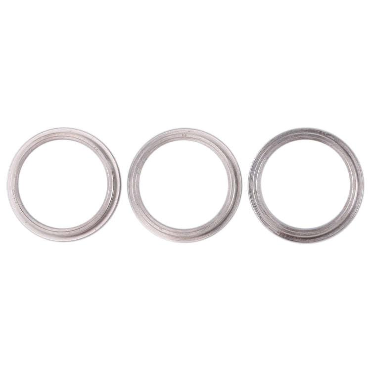 3 PCS Rear Camera Glass Lens Metal Protector Hoop Ring for iPhone 11 Pro & 11 Pro Max(Silver)
