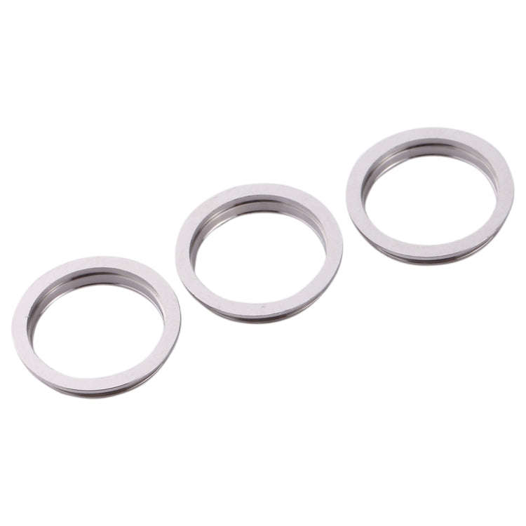 3 PCS Rear Camera Glass Lens Metal Protector Hoop Ring for iPhone 11 Pro & 11 Pro Max(Silver)