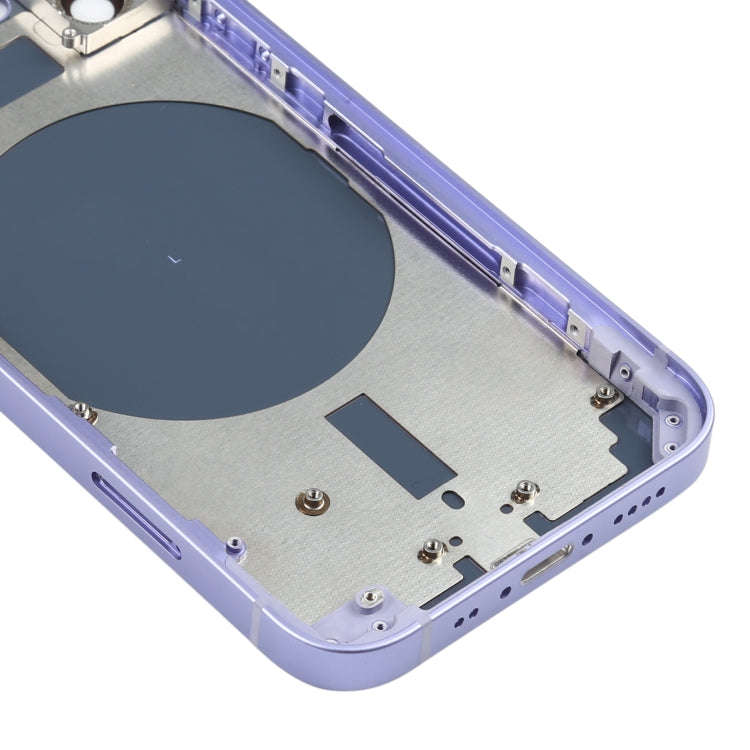 Back Housing Cover with SIM Card Tray & Side  Keys & Camera Lens for iPhone 12 mini(Purple)
