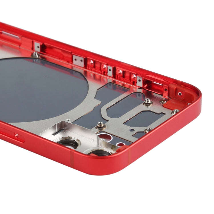 Back Housing Cover with SIM Card Tray & Side  Keys & Camera Lens for iPhone 12 mini(Red)