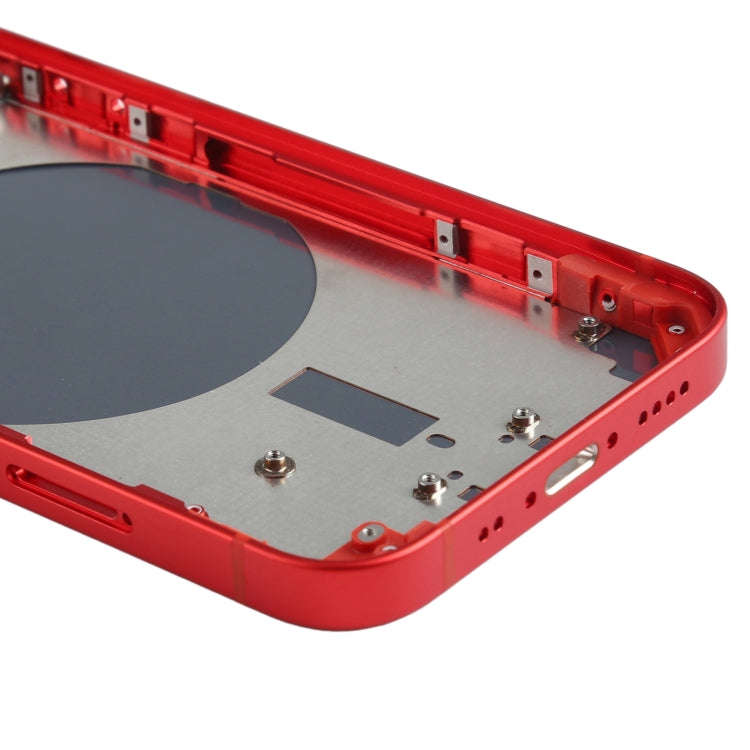Back Housing Cover with SIM Card Tray & Side  Keys & Camera Lens for iPhone 12 mini(Red)