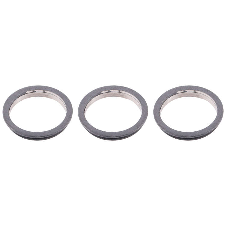 3 PCS Rear Camera Glass Lens Metal Protector Hoop Ring for iPhone 12 Pro Max(Graphite)