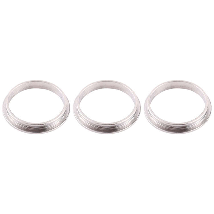 3 PCS Rear Camera Glass Lens Metal Protector Hoop Ring for iPhone 12 Pro Max(Silver)