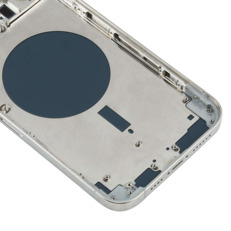 Back Housing Cover with SIM Card Tray & Side keys & Camera Lens for iPhone 12 Pro Max(White)