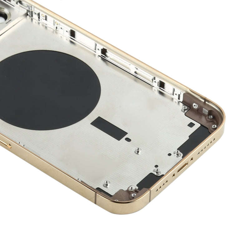 Back Housing Cover with SIM Card Tray & Side keys & Camera Lens for iPhone 12 Pro Max(Gold)