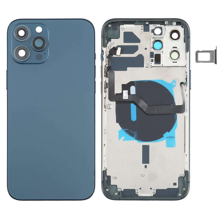 Battery Back Cover (with Side Keys & Card Tray & Power + Volume Flex Cable & Wireless Charging Mo...
