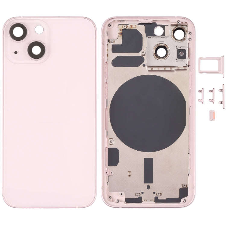Back Housing Cover with SIM Card Tray & Side  Keys & Camera Lens for iPhone 13 Mini(Gold)