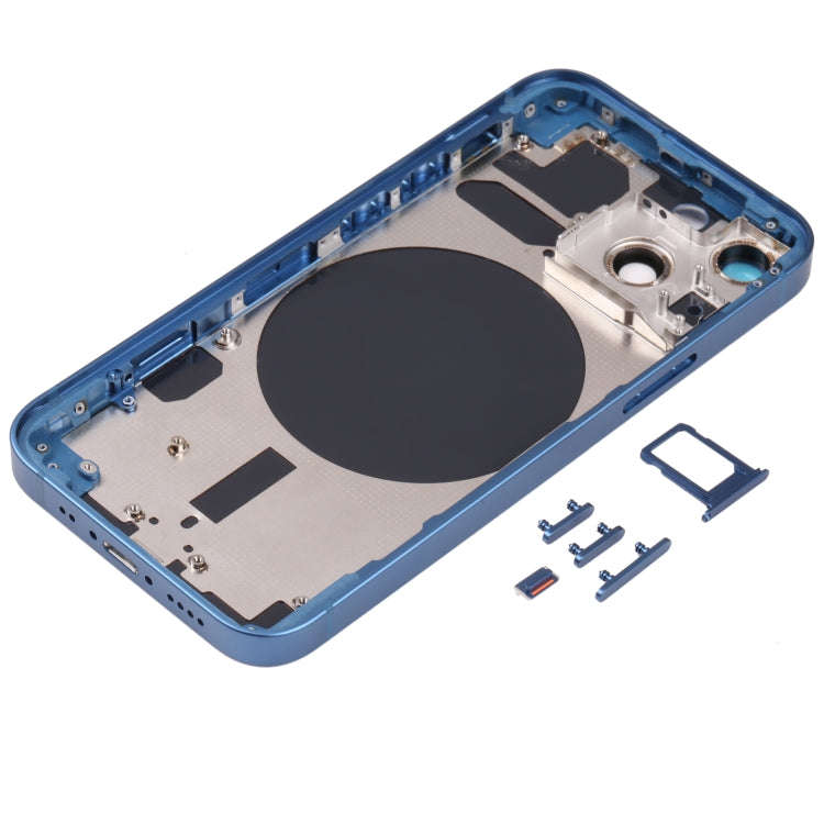 Back Housing Cover with SIM Card Tray & Side  Keys & Camera Lens for iPhone 13 Mini(Blue)