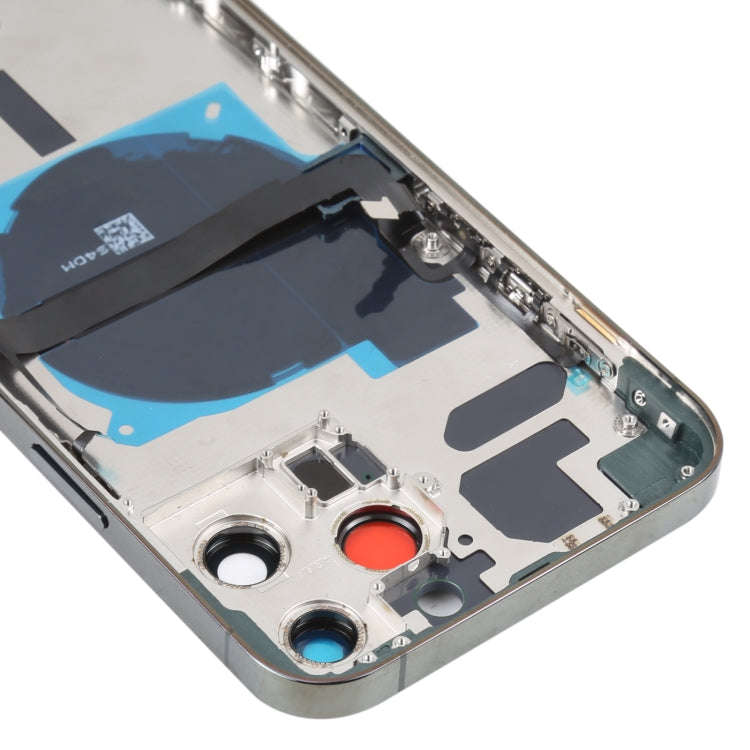 For iPhone 13 Pro Max Battery Back Cover with Side Keys & Card Tray & Power + Volume Flex Cable &...